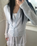Fidget Two-Button Ribbed Cardigan