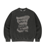GRUNGE SLOGAN PIGMENT SWEATSHIRT