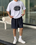 Blur Raw Banding Shorts