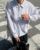 Striped cropped coverall