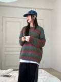 [UNISEX Wool 20] Tums Gradation Stripe Mohair Knit