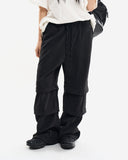 Double placket eyelet wide pants