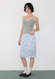 BLOOM FRILL MIDI SKIRT