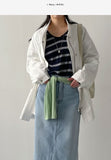 Lina Striped V-Neck Knit T-Shirt