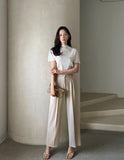 Prina Pleated Half Neck Blouse