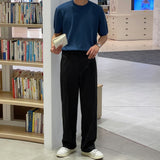 Cherny one tuck wide slacks