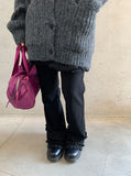 Homes Ribbed Frill Bootcut Banding Pants