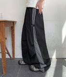 [unisex] Holet side color matching nylon wide pants