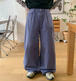 Ukon button color wide pants