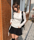 Corinne Halter Layered Strap Long Sleeve