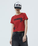 GOTHIC APPLIQUE CROP TEE