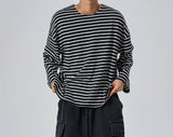 Shallow Stripe Over Long Sleeve Tee