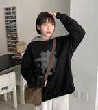 [BAONHAUS] Corrie Cat Printed Brushed Sweatshirt