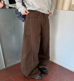 Fitfree Rivet Stitch Wide Pants