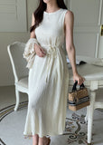 Lapid Pleats Sleeveless Long One Piece (Strap set)