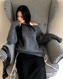 Deu round neck loose fit knit