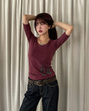 Macha crack numbering elbow length short sleeves