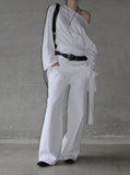 Bevel Rivet Cotton Pants