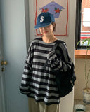 Nutim stripe over knit