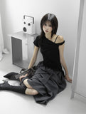Cut off draped T-shirt