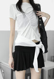 Way roll-up mini skirt