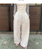 Linen Banding Wide Pants