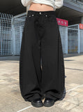 Kiki Ribbon Back Pocket Balloon Cotton Long Pants