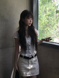 [Belt SET] Adam Cotton Mini Skirt Pants