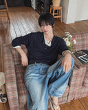 Deck Stitch Henley Neck Long Sleeve Tee