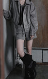 Silver Suede Jumper