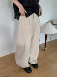 Kain Balloon Wide Cotton Cargo Banding Pants