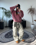 Elden diagonal zipper cargo pants