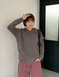 Honto cable hood knit