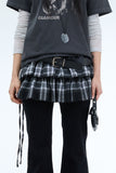 Norton Check Layered Short Skirt
