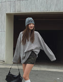 Triple cross rivet beanie