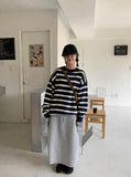 [unisex] Runne alpaca stripe over knit