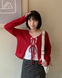 Tomiru Knit Strap Boucle Cardigan