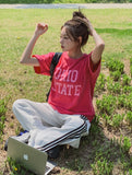 Ohio lettering pigment short sleeves