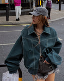 (UNISEX) Raper Leather Balloon Jacket