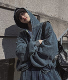 Detro Denim Track Hood Zip-Up