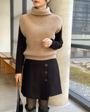 Koan double turtle silt knit vest