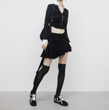 Hoaen Unbal Tiered Skirt
