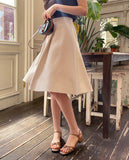Rihelle Unbalanced Flare Midi Skirt