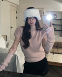 Praline fur ear band