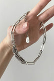 Chain layered silver bracelet