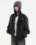 Mei shoulder padded blouson jacket