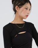 Minimal silver line necklace