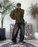 Neo Button Balloon Denim Pants