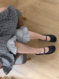 Henil Mesh See-through Tabi Mary Jane Flat Shoes