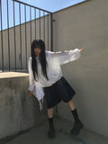Let's Frill Hood Dot Windbreaker Jacket